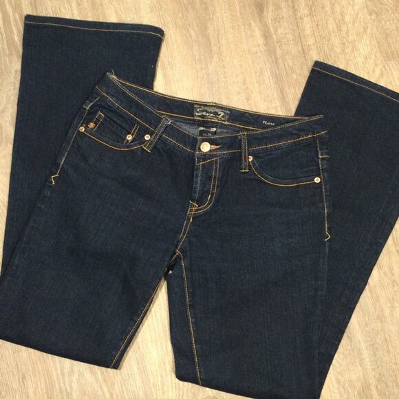 Seven7 flare dark denim jeans 29 Short - Picture 1 of 5